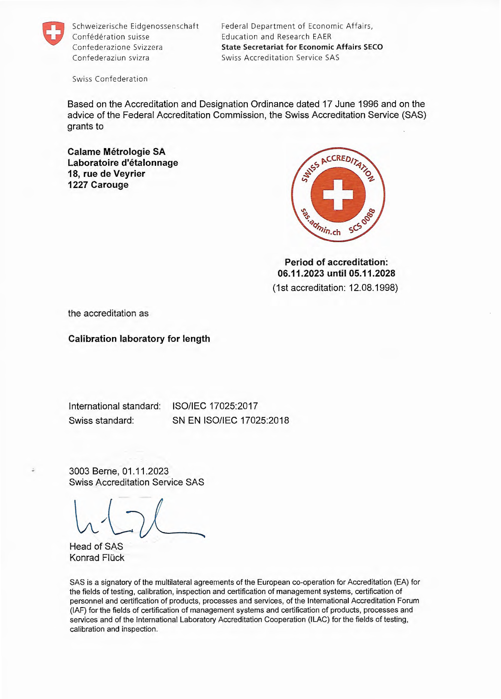 SCS-0088-Certificate